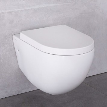 Vas WC suspendat Artceram Formal cu capac soft close DRP alb mat